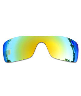 SOODASE For Oakley Batwolf Sunglasses Gold Polarized Replacement Lenses OO9101