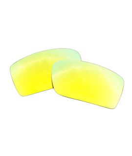 SOODASE For Oakley Gascan Sunglasses Gold Polarized Replacement Lenses